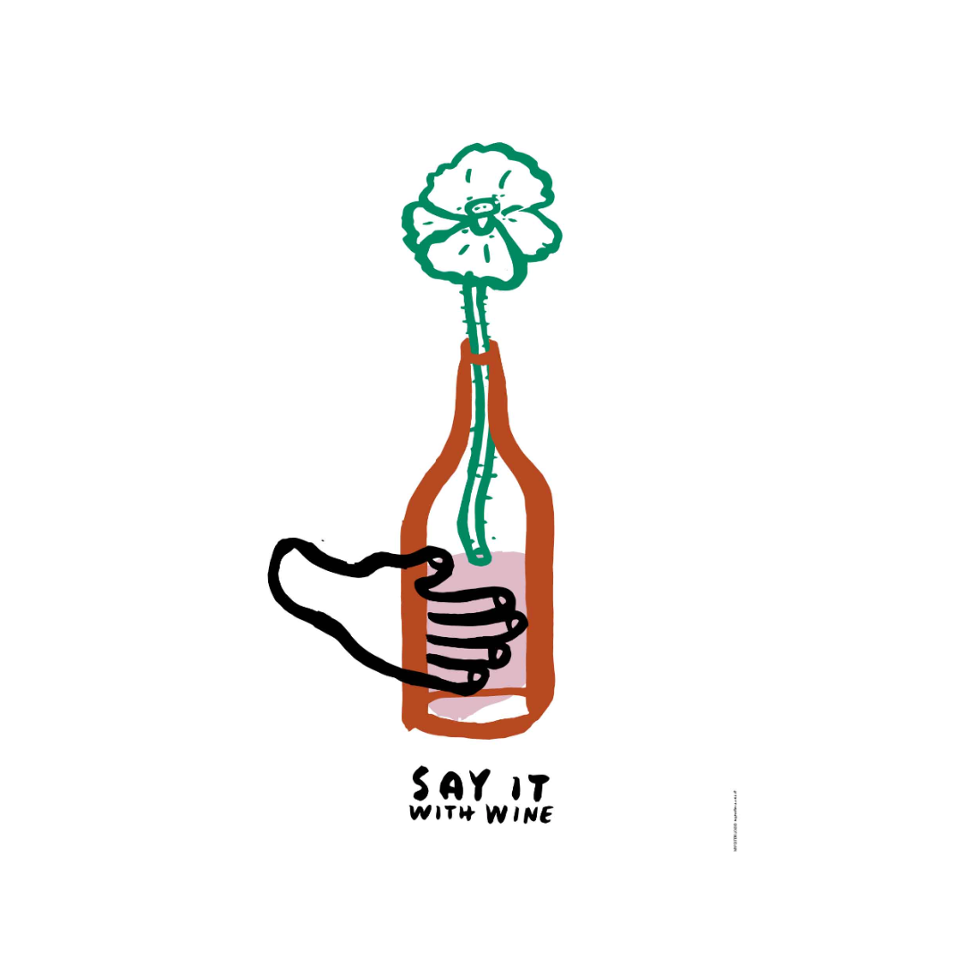 Say It With Wine Poster