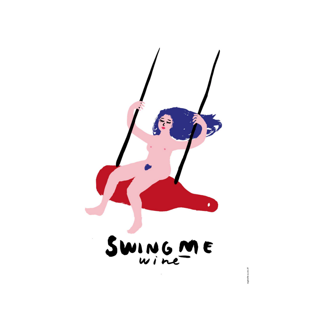 Swing Me Wine Poster