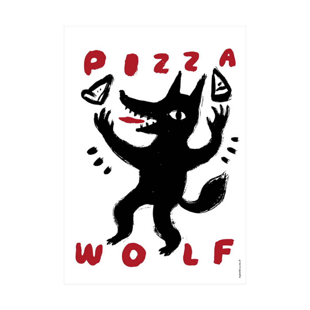Pizza Wolf Poster